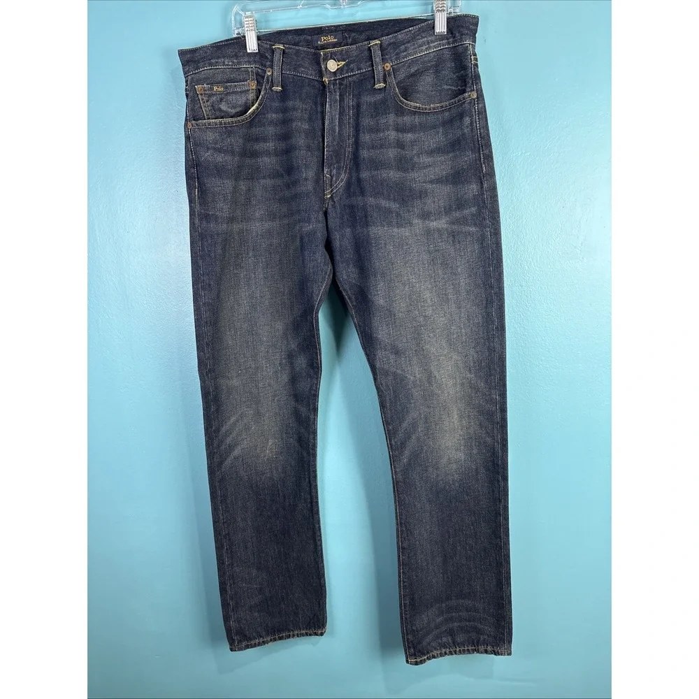 Polo Ralph Lauren Hampton Relaxed Straight Jeans Mens 34x34 Old Money